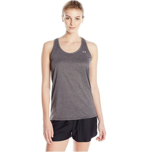 Under Armour Tops - Under Armour Women's Size Small Heatgear Loose Heather Gray Racerback Tech Tank